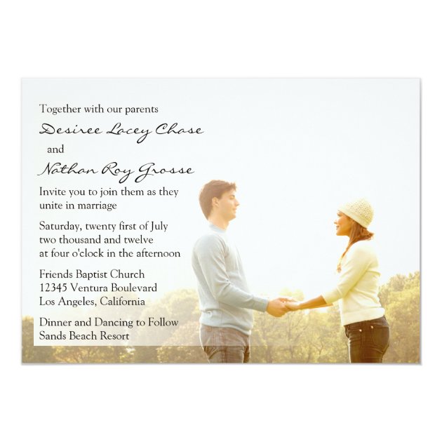 Customizable Photo Wedding Invitation