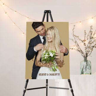 Customizable Photo Wedding Welcome Foam Board