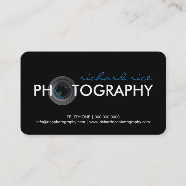 Customizable Photographer Business Cards (Front)