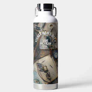 Customizable Photography Fisherman´s Gear Retro Water Bottle