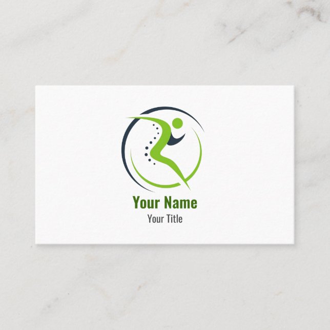 Customizable physical therapist physio chiro business card (Front)