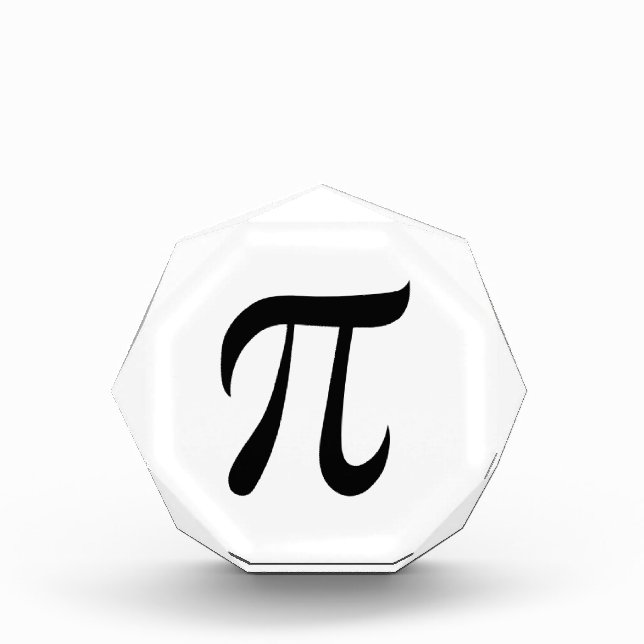 Customizable Pi Math  Acrylic Award (Front)