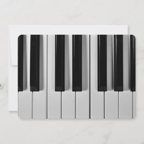 Customizable Piano Keyboard Invitations