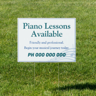 CUSTOMIZABLE PIANO LESSONS SIGN