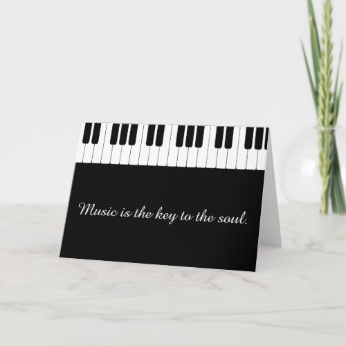 Customizable Piano Music Greeting Card