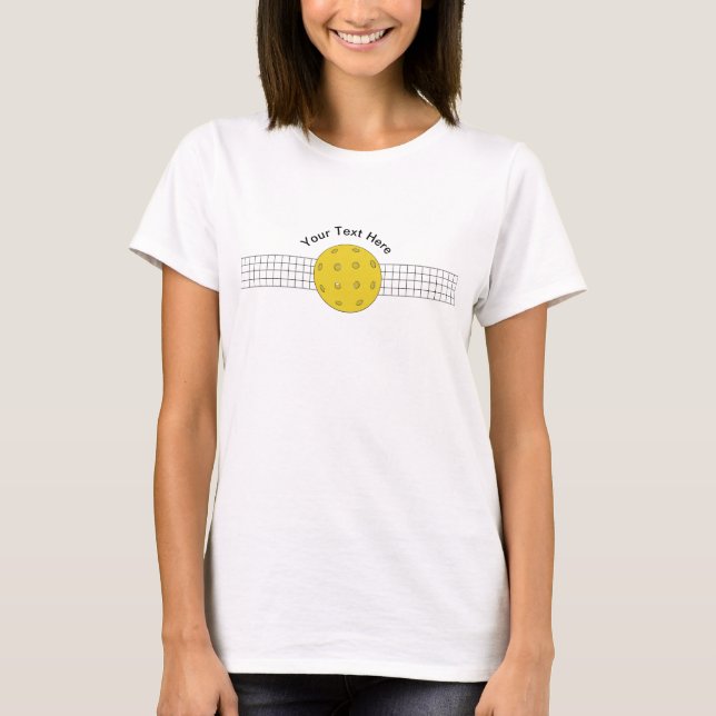 Customizable Pickleball and Net T-Shirt (Front)