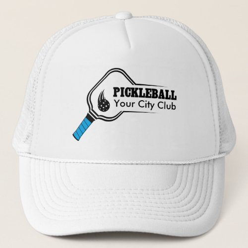 Customizable Pickleball Club White Trucker Hat