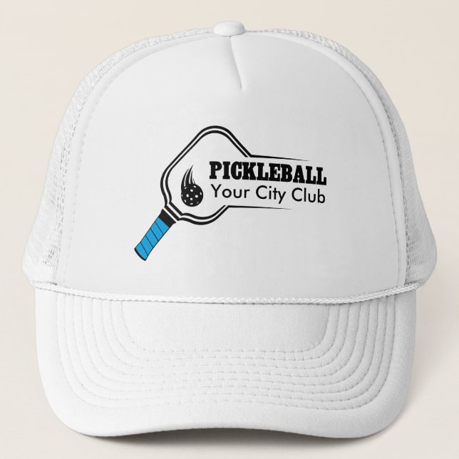 Customizable Pickleball Club White Trucker Hat (Front)