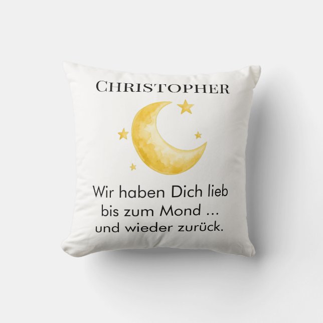 Customizable Pillow with Name (Front)
