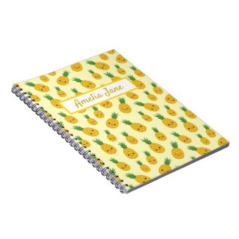 Customizable Pineapple Print Notebook | Zazzle