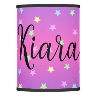 Customizable Pink and Purple Stars Lamp Shade