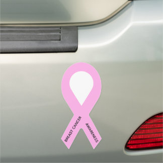 Customizable Pink Awareness Ribbon Car Magnet