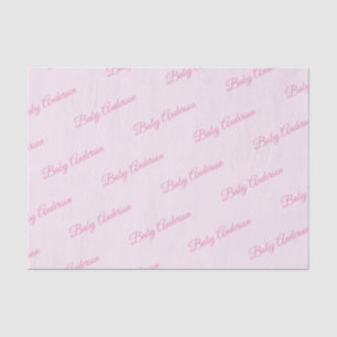 Customizable Pink Baby Shower Tissue Paper