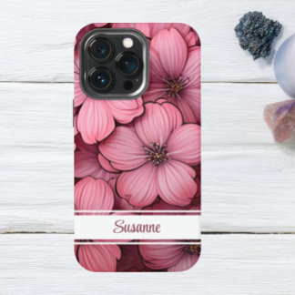 Customizable Pink Blossom Floral iPhone 13 Case