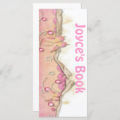 Customizable Pink Butterfly Bookmark Book Mark (Front/Back)