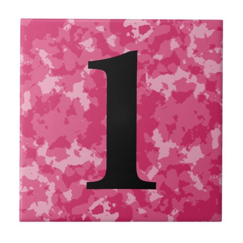 Customizable Pink Camo Address Tile