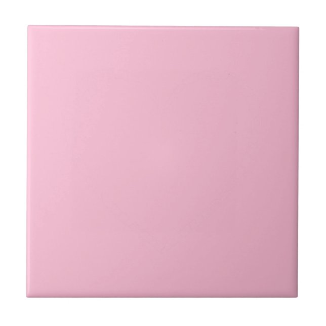 Customizable Pink Ceramic Tile (Front)