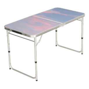 Customizable Pink Clouds Beer Pong Table