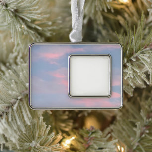 Customizable Pink Clouds Christmas Ornament