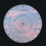 Customizable Pink Clouds Dart Board<br><div class="desc">Customizable Pink Clouds Dart Board</div>