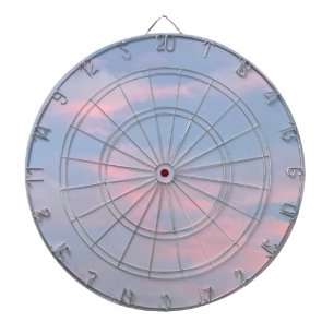 Customizable Pink Clouds Dart Board
