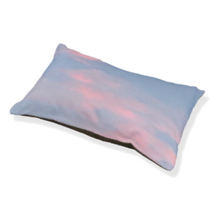 Customizable Pink Clouds Dog Bed
