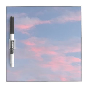 Customizable Pink Clouds Dry Erase Board