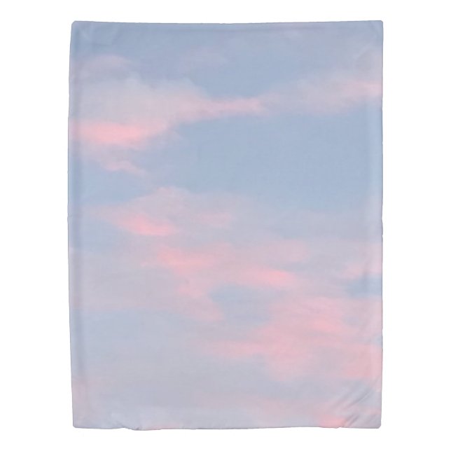 Customizable Pink Clouds Duvet Cover (Front)