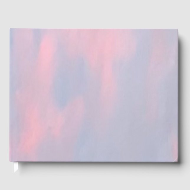 Customizable Pink Clouds Guest Book (Front)