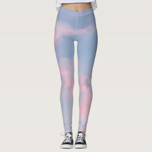 Customizable Pink Clouds Leggings