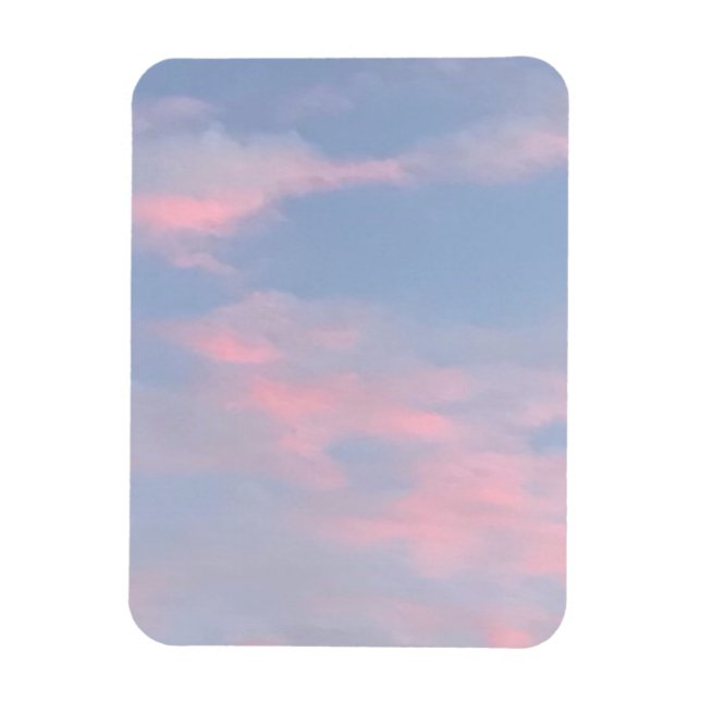 Customizable Pink Clouds Magnet (Vertical)