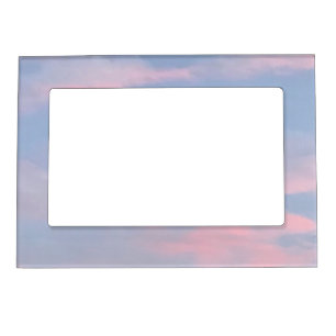 Customizable Pink Clouds Magnetic Frame