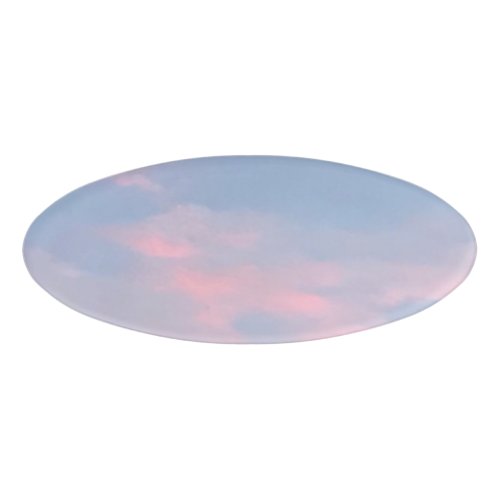 Customizable Pink Clouds Name Tag