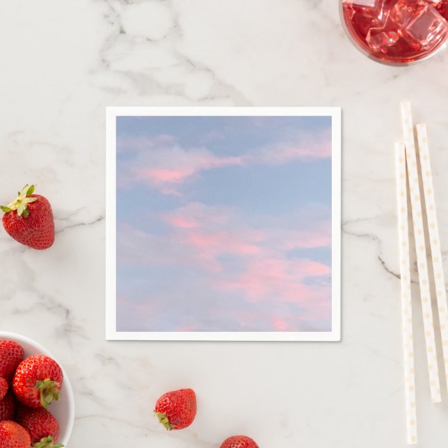 Customizable Pink Clouds Napkins (Insitu)