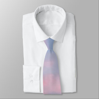 Customizable Pink Clouds Neck Tie
