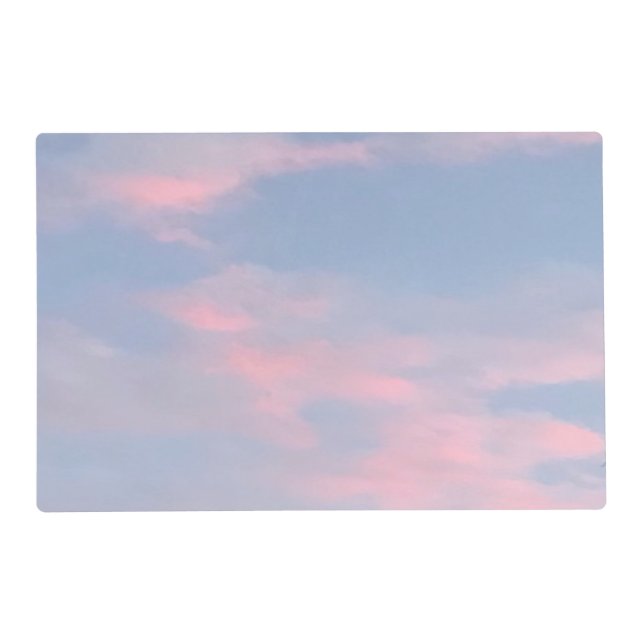 Customizable Pink Clouds Placemat (Front)