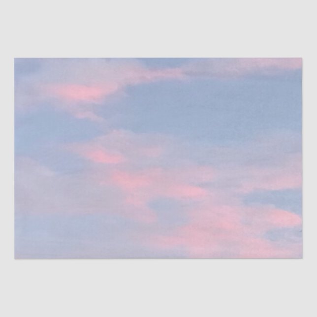 Customizable Pink Clouds Tissue Paper (Front)