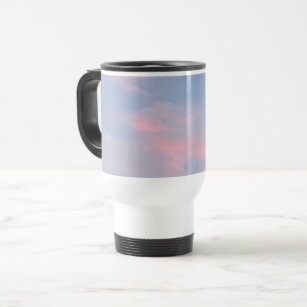Customizable Pink Clouds Travel Mug