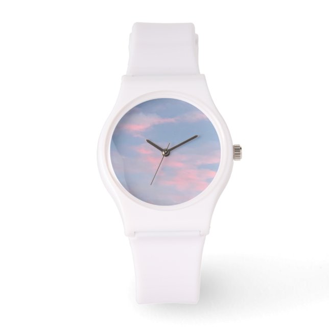 Customizable Pink Clouds Watch (Front)