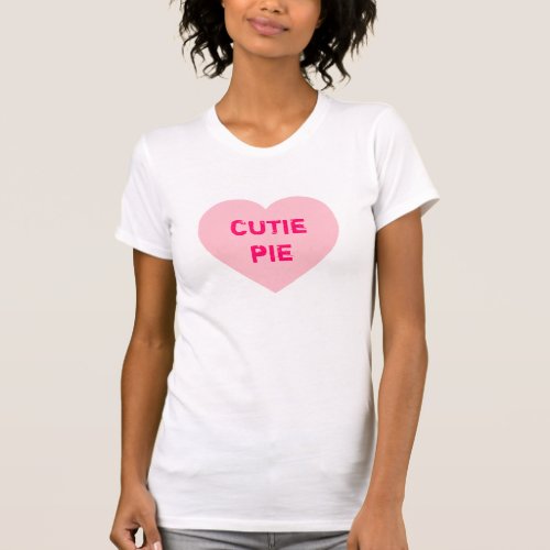 Customizable Pink Conversation Heart T_Shirt