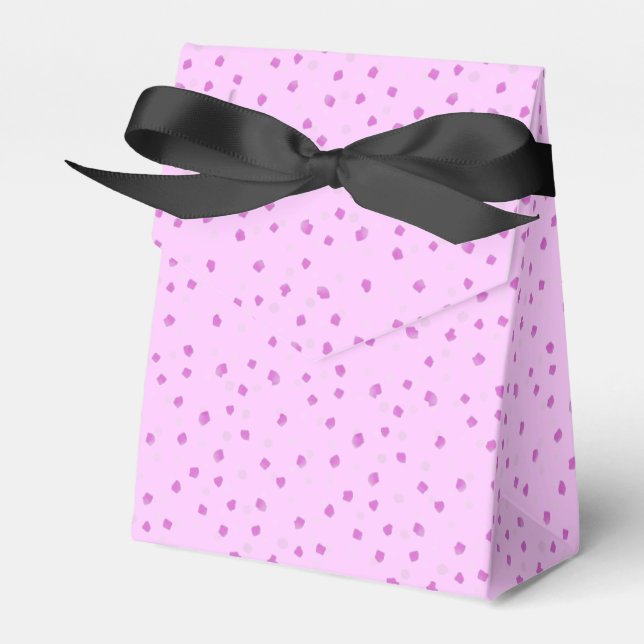 Customizable Pink Dot Favor Box (Front Side)