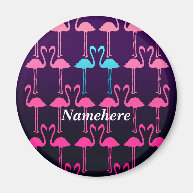 Customizable: Pink flamingo Magnet (Front)