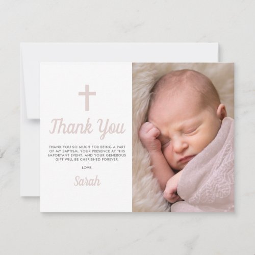 Customizable Pink Girl Baptism Christening Photo