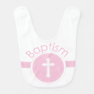 Customizable, Pink Girl Child of God Baptism Bib