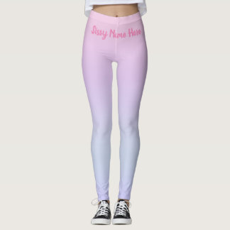 Customizable Pink Leggings for Soft Femboy Sissies