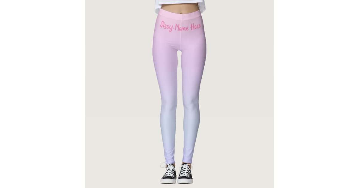 Customizable Pink Leggings for Soft Femboy Sissies | Zazzle