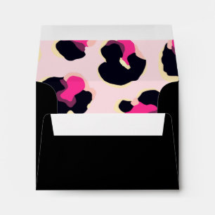 Customizable Pink Leopard Print A2 Invitation Envelope