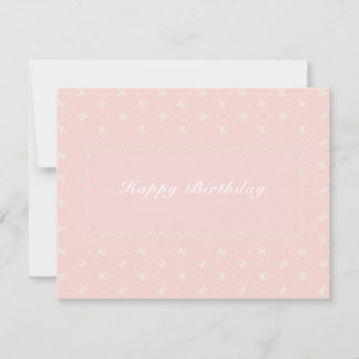 Customizable Pink Lettering Lace Card