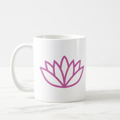 Customizable Pink Lotus Flower Yoga Studio Design  Coffee Mug