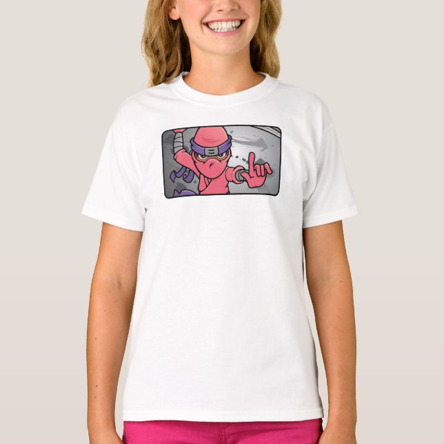 Customizable Pink Ninja T-Shirt (Front)